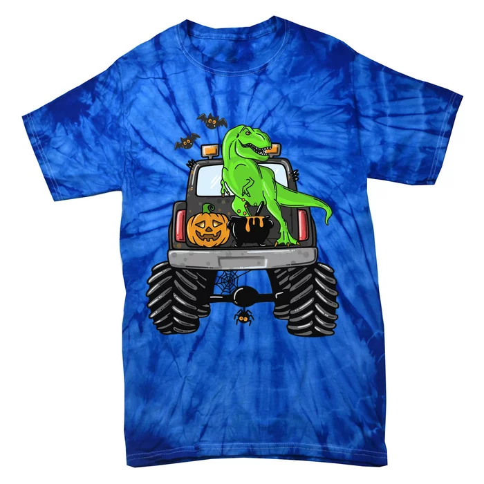 Trick Rawr Treat Dinosaur Monster Truck Halloween Meaningful Gift Tie-Dye T-Shirt