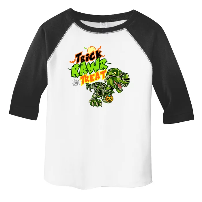 Trick Rawr Treat Dinosaur Pumpkin Halloween Gift Toddler Fine Jersey T-Shirt