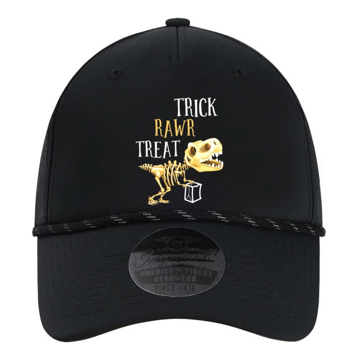 Trick Rawr Treat Dinosaur T Rex Skeleton Trick Or Treat Pun Great Gift Performance The Dyno Cap