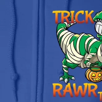 Trick Rawr Treat T Rex Dinosaur Halloween Volleyball Player Gift Full Zip Hoodie