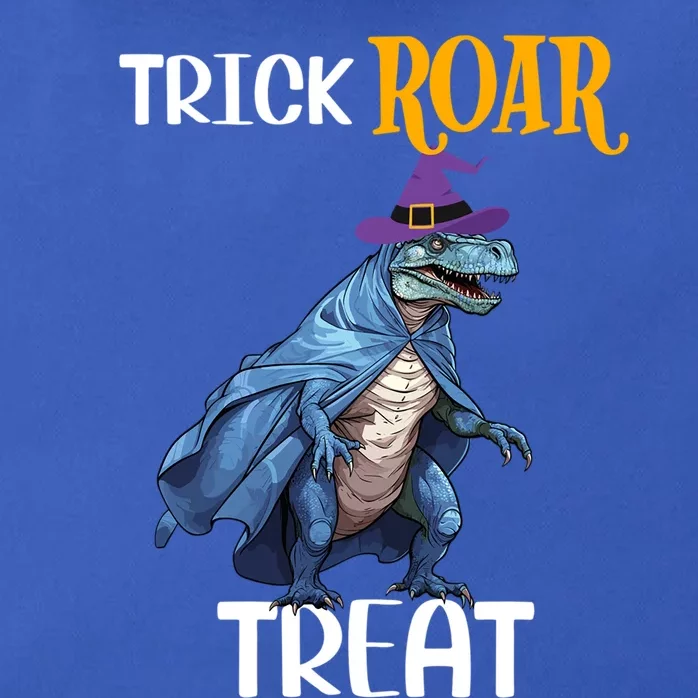 Trick Rawr Treat Halloween TRex Dinosaur Witch Gift Zip Tote Bag