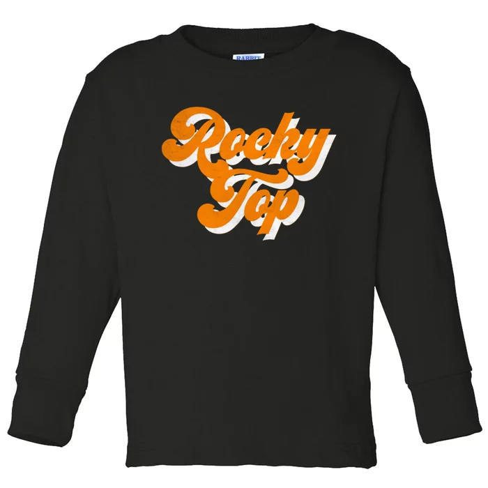 Tennessee Rocky Top TN Football Baseball Sport Fans Toddler Long Sleeve Shirt