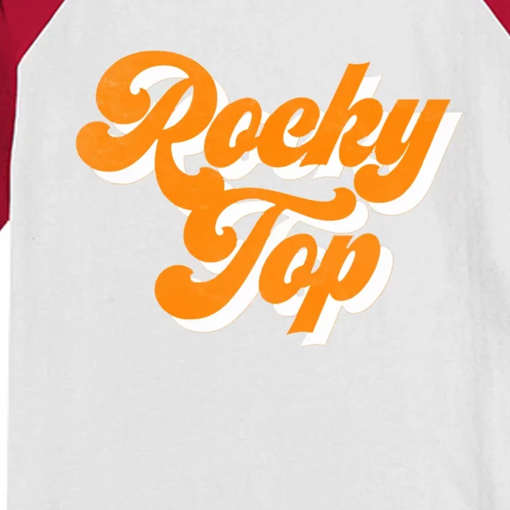 Tennessee Rocky Top TN Football Baseball Sport Fans Kids Colorblock Raglan Jersey