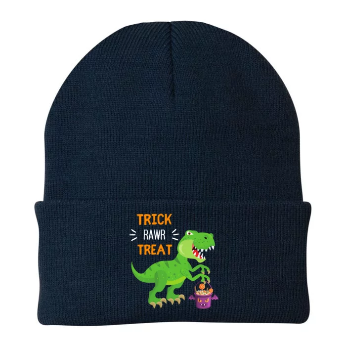 Trick Rawr Treat TRex Dinosaur Funny Halloween Funny Gift Knit Cap Winter Beanie