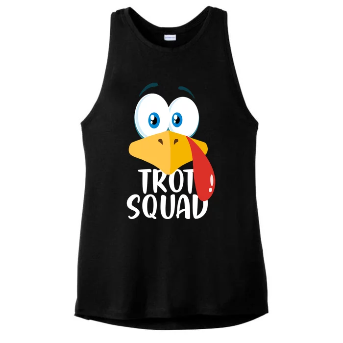 Thanksgiving Running Turkey Trot Squad Gift Ladies Tri-Blend Wicking Tank