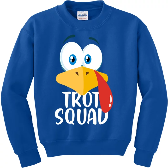 Thanksgiving Running Turkey Trot Squad Gift Kids Sweatshirt