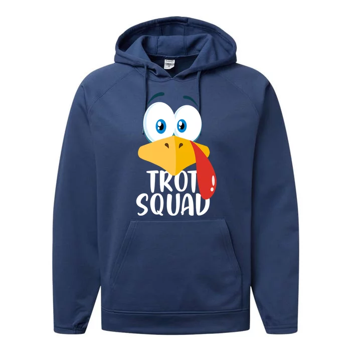 Thanksgiving Running Turkey Trot Squad Gift Performance Fleece Hoodie