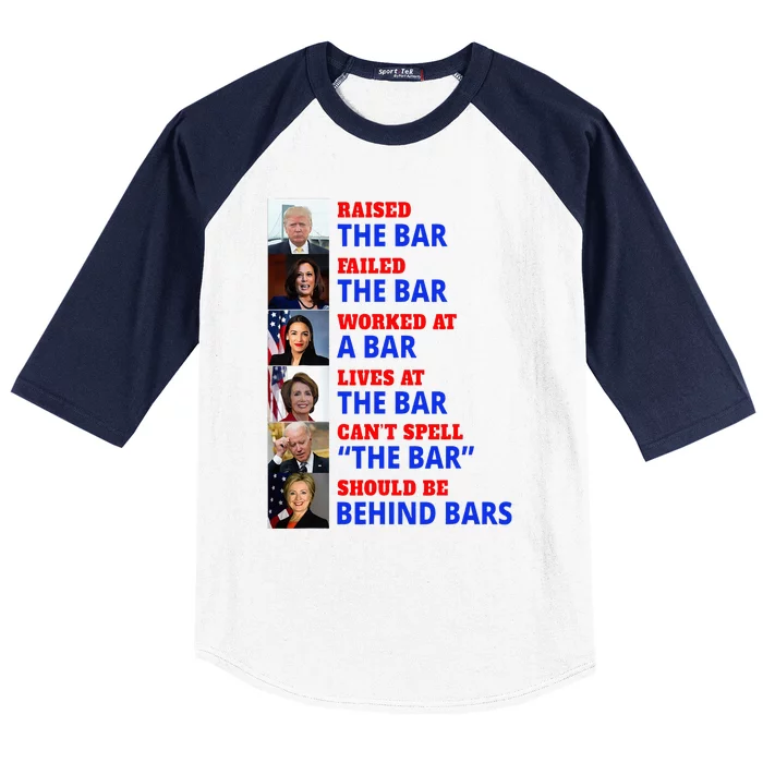 Trump Raised The Bar Harris Failed The Bar Baseball Sleeve Shirt