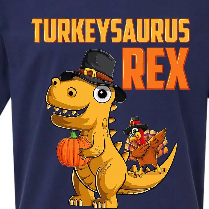 Turkeysaurus Rex Turkey Dino Thanksgiving Sueded Cloud Jersey T-Shirt