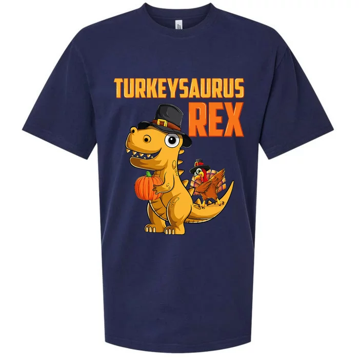 Turkeysaurus Rex Turkey Dino Thanksgiving Sueded Cloud Jersey T-Shirt