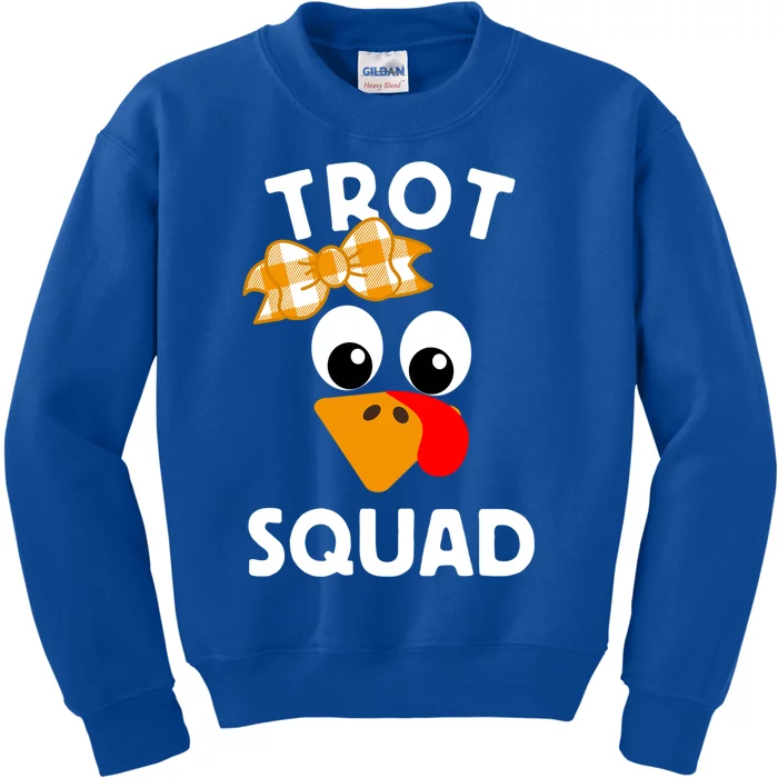 Thanksgiving Running Turkey Trot Squad Gift Kids Sweatshirt