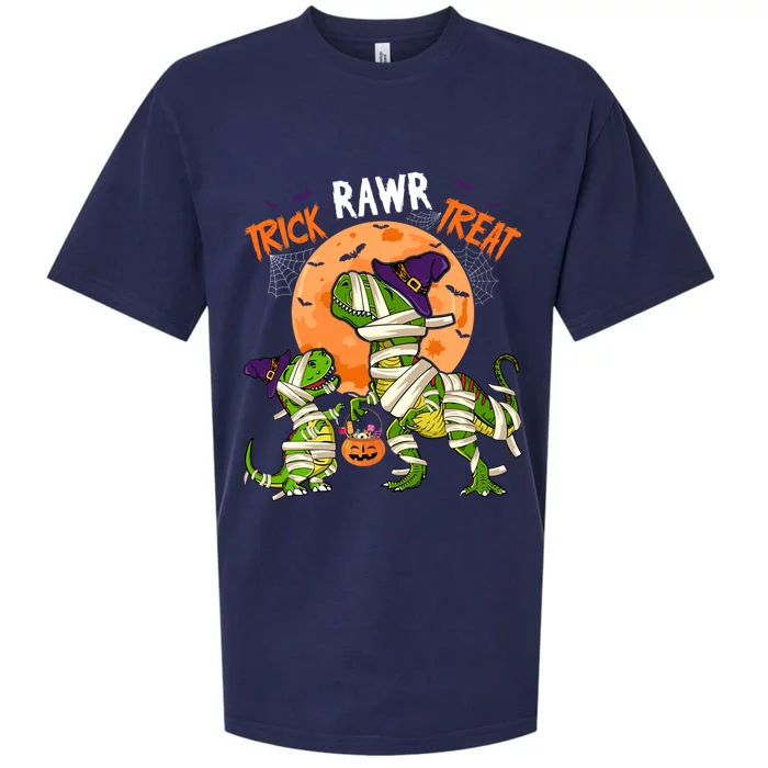 Trick Rawr Treat Costume Two Halloween TRexes As Mummies Gift Sueded Cloud Jersey T-Shirt