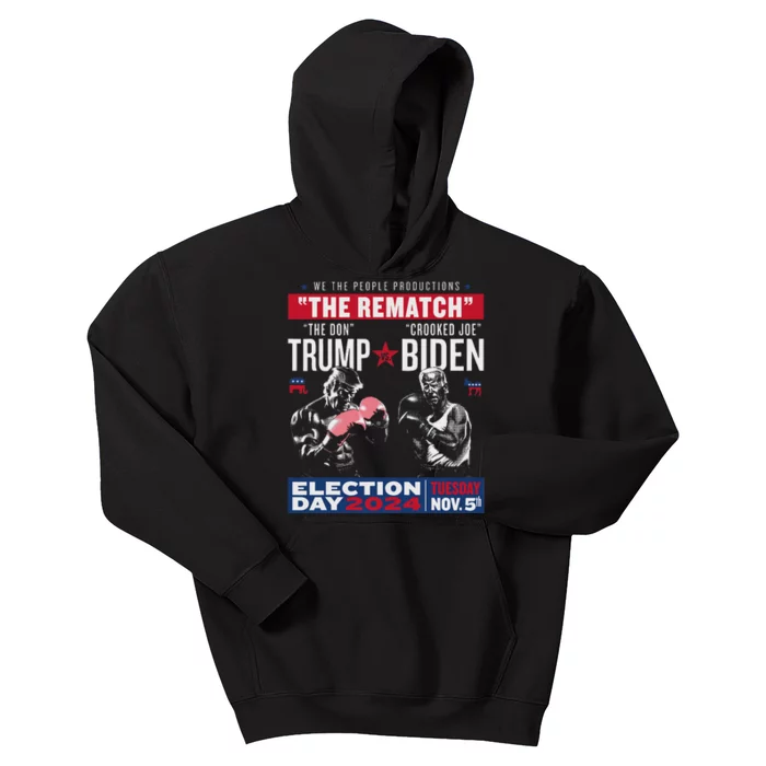 The Rematch: The Don And Crooked Joe Pro Trump 2024 Kids Hoodie