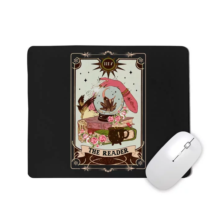 The Reader Tarot Card Witch Vibes Reading Bookworm Bookish Mousepad