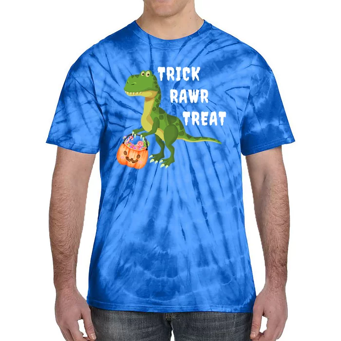 Trick Rawr Treat Cute T Rex Tyrannosaurus Dinosaur Halloween Cool Gift Tie-Dye T-Shirt