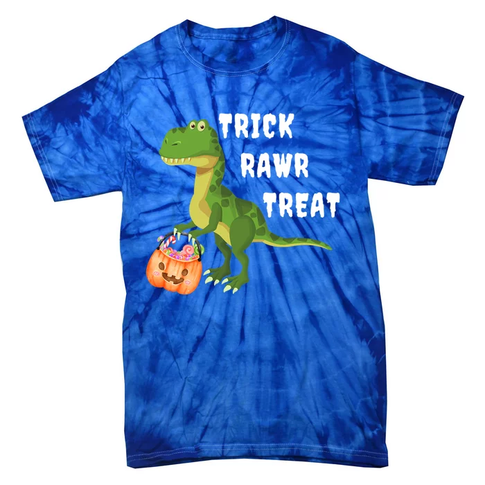 Trick Rawr Treat Cute T Rex Tyrannosaurus Dinosaur Halloween Cool Gift Tie-Dye T-Shirt