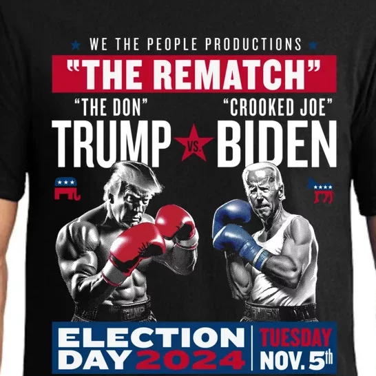 The Rematch The Don And Crooked Joe Pro Trump 2024 Pajama Set