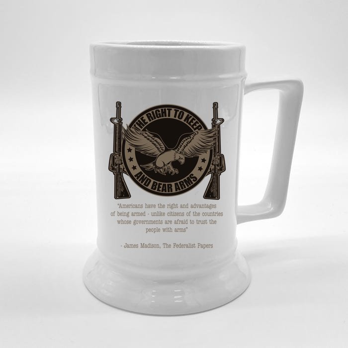 The Right To Keep And Bear Arms Constitutional Gift Front & Back Beer Stein