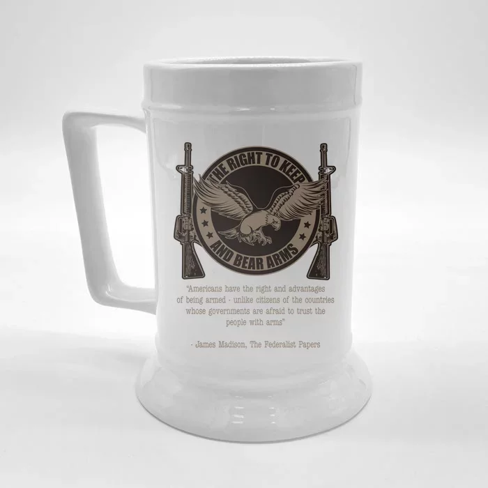 The Right To Keep And Bear Arms Constitutional Gift Front & Back Beer Stein