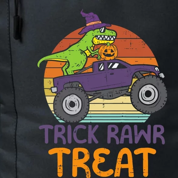 Trick Rawr Treat Dinosaur Monster Truck Halloween Boy Daily Commute Backpack