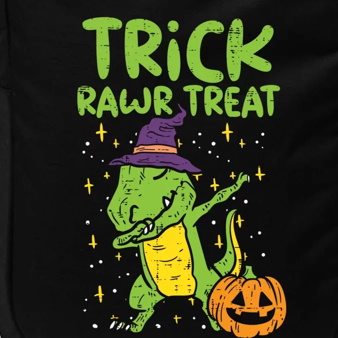 Trick Rawr Treat Dabbing Dinosaur Trex Halloween Cool Gift Impact Tech Backpack