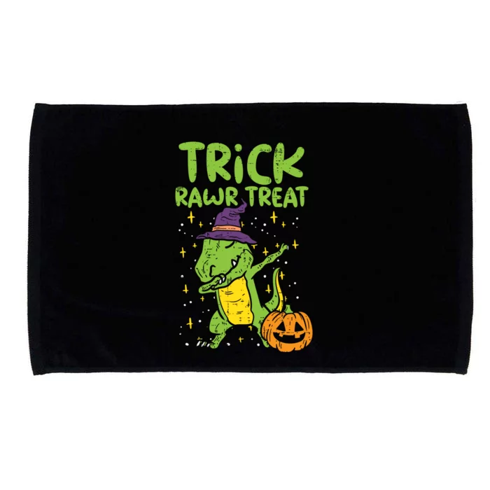 Trick Rawr Treat Dabbing Dinosaur Trex Halloween Cool Gift Microfiber Hand Towel