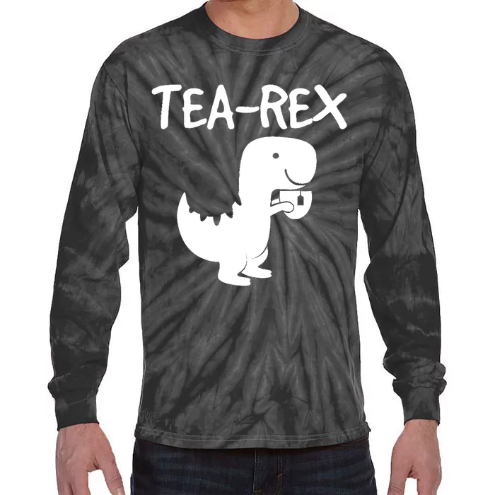 Tyrannosaurus Rex Tea Dino Man Woman Party Funny Design Tie-Dye Long Sleeve Shirt