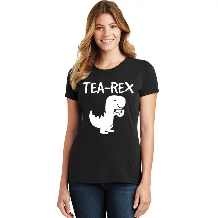 Tyrannosaurus Rex Tea Dino Man Woman Party Funny Design Women's T-Shirt