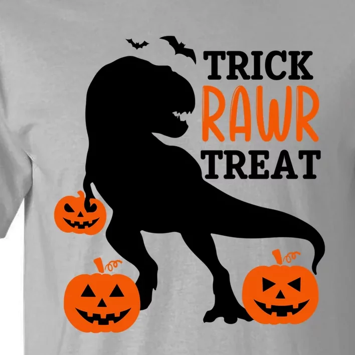 Trick Rawr Treat Dinosaur Bats Pumpkins Jack O Lanterns Funny Gift Tall T-Shirt