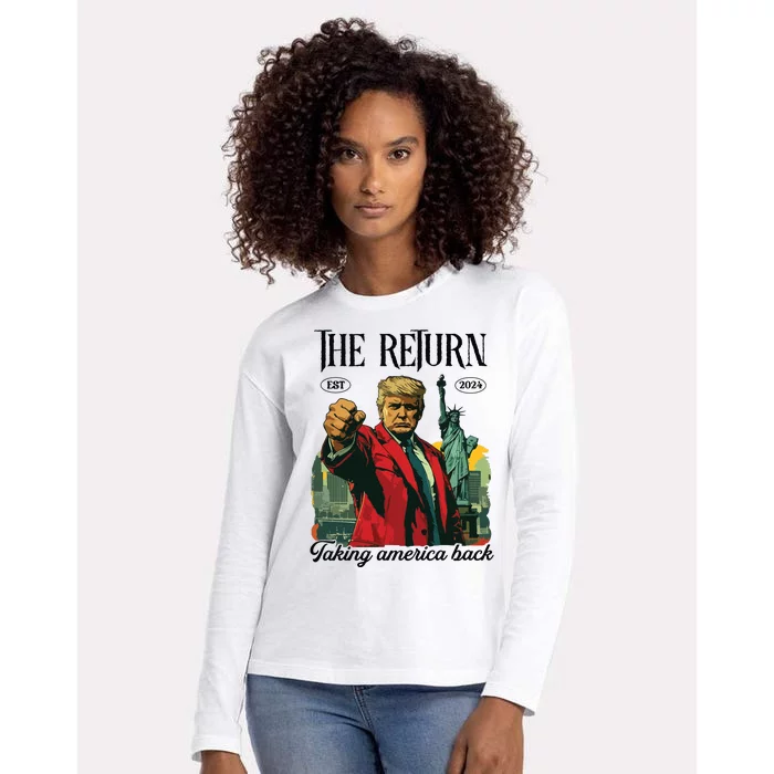 The Return Taking America Back Womens Cotton Relaxed Long Sleeve T-Shirt