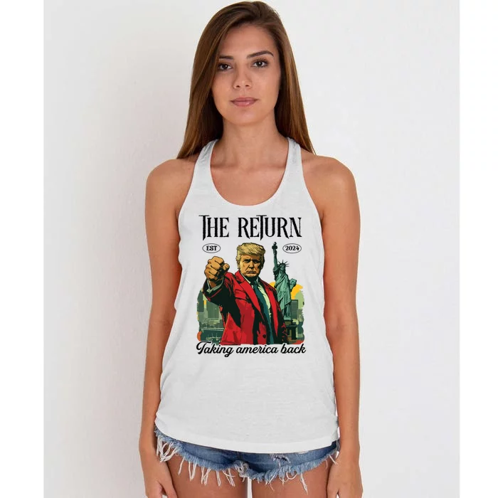 The Return Taking America Back Women's Knotted Racerback Tank