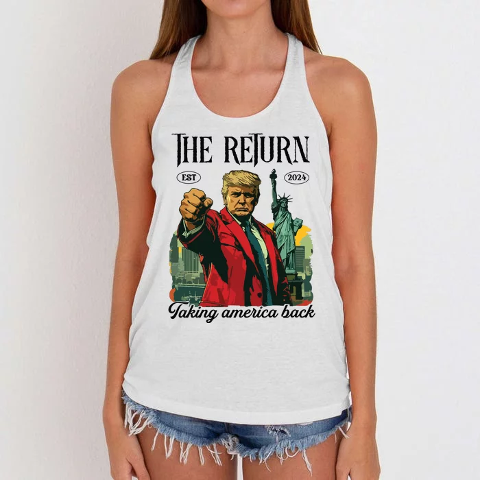 The Return Taking America Back Women's Knotted Racerback Tank