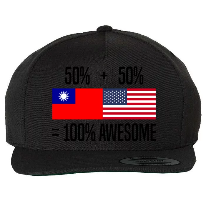 Taiwanese Roots Taiwan Heritage Taiwanese American Meaningful Gift Wool Snapback Cap