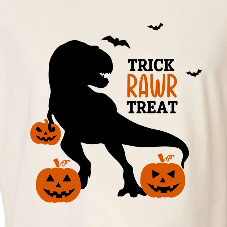 Trick Rawr Treat Dinosaur Halloween Novelty Holiday Item Gift Garment-Dyed Women's Muscle Tee