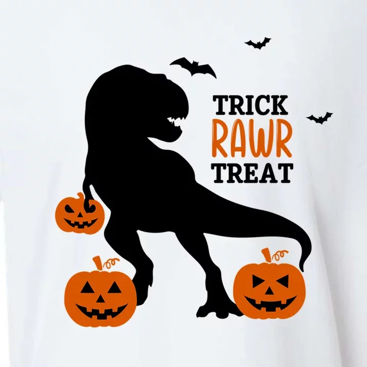 Trick Rawr Treat Dinosaur Halloween Novelty Holiday Item Gift Sueded Cloud Jersey T-Shirt