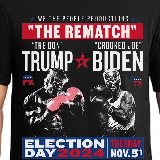 The Rematch: The Don And Crooked Joe Pro Trump 2024 Pajama Set