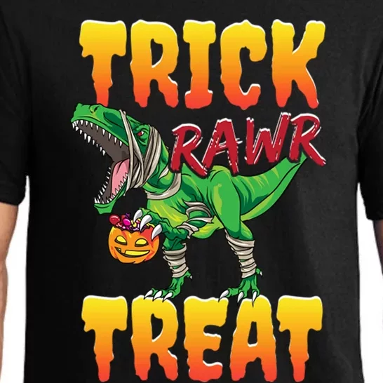 Trick Rawr Treat Dinosaur Trex Halloween Great Gift Pajama Set