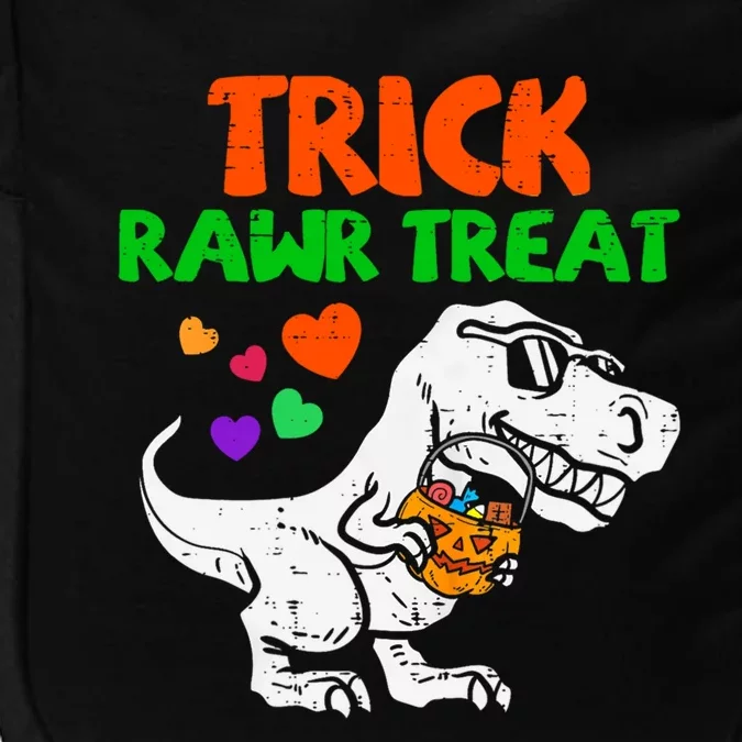 Trick Rawr Treat Dinosaur Trex Halloween Gift Impact Tech Backpack