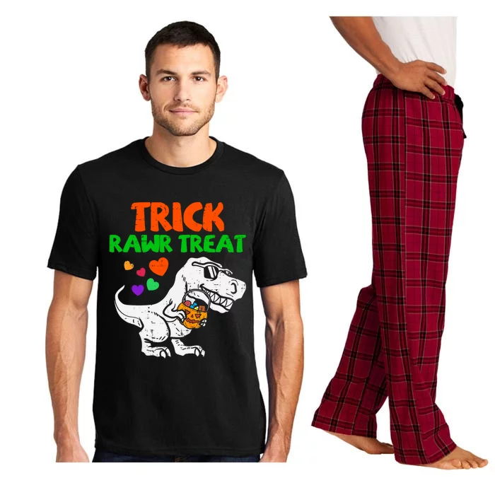 Trick Rawr Treat Dinosaur Trex Halloween Gift Pajama Set