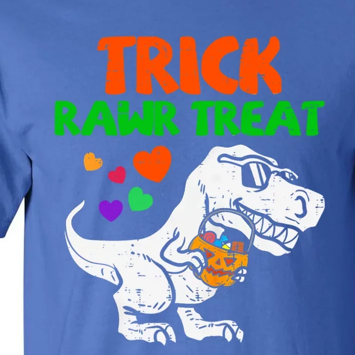 Trick Rawr Treat Dinosaur Trex Halloween Gift Tall T-Shirt