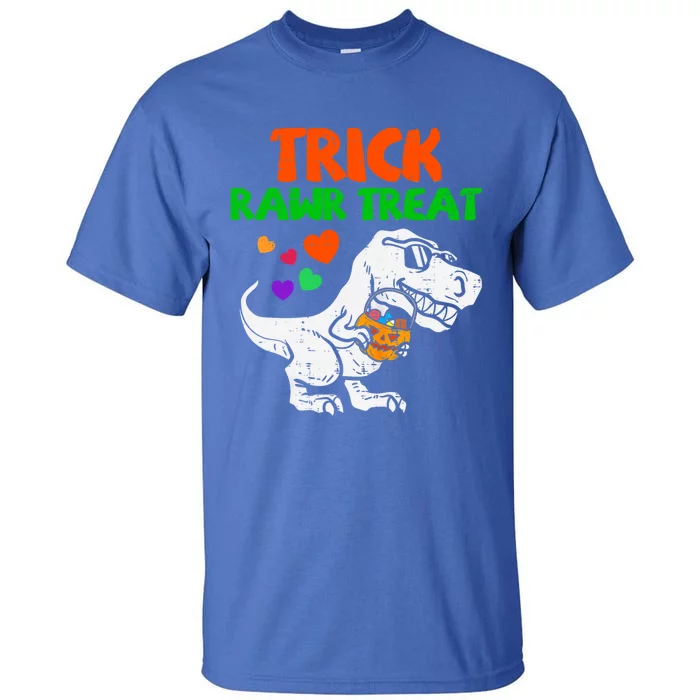 Trick Rawr Treat Dinosaur Trex Halloween Gift Tall T-Shirt