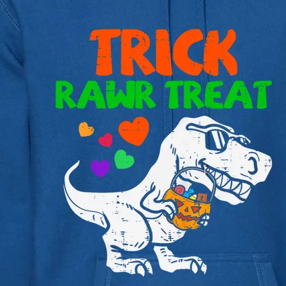 Trick Rawr Treat Dinosaur Trex Halloween Gift Premium Hoodie