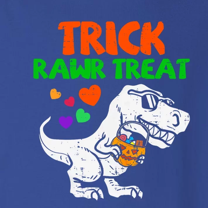 Trick Rawr Treat Dinosaur Trex Halloween Gift Toddler Long Sleeve Shirt