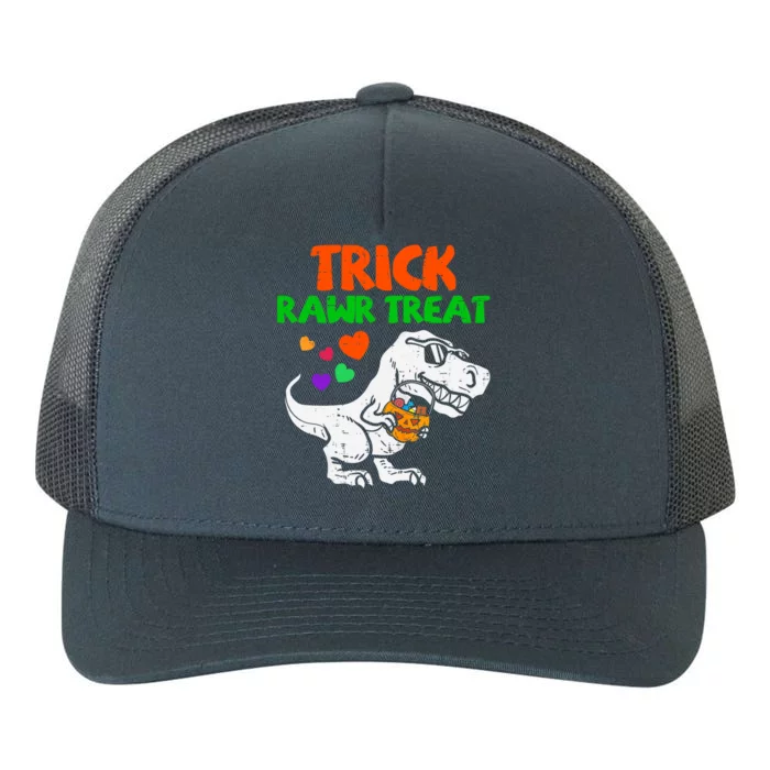 Trick Rawr Treat Dinosaur Trex Halloween Gift Yupoong Adult 5-Panel Trucker Hat