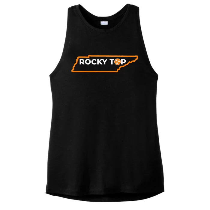 Tennessee Rocky Top Tn Rocky Top Volunteer State Vintage Ladies Tri-Blend Wicking Tank