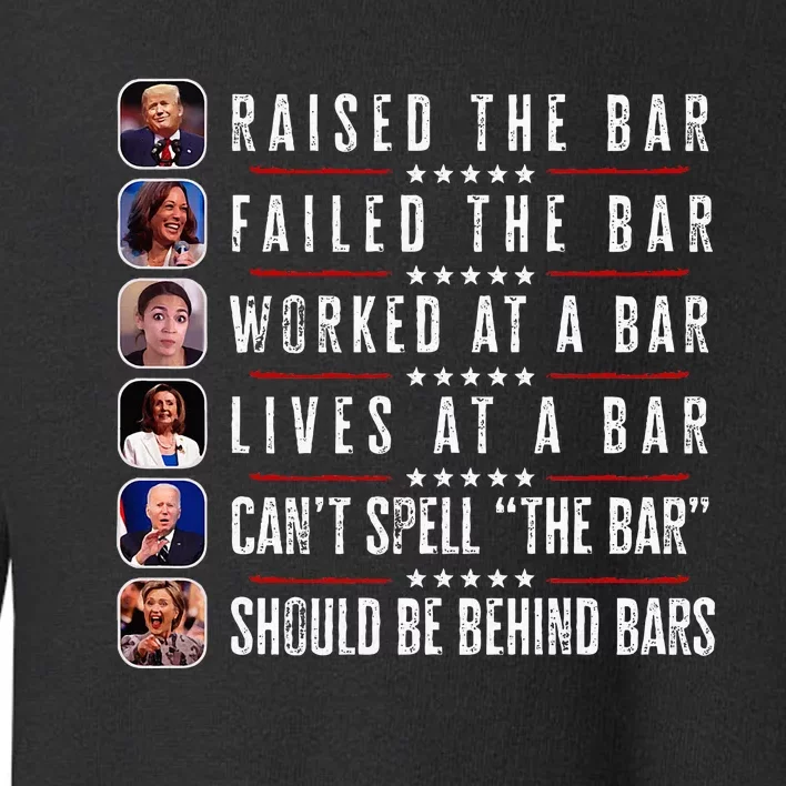 Trump Raised The Bar Harris Failed Toddler Sweatshirt