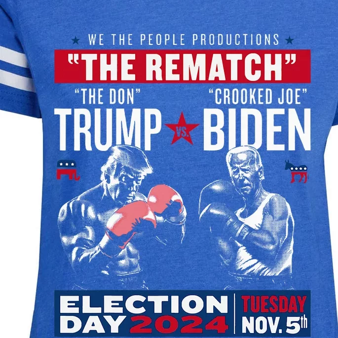 The Rematch The Don And Crooked Joe Pro Trump 2024 Enza Ladies Jersey Football T-Shirt