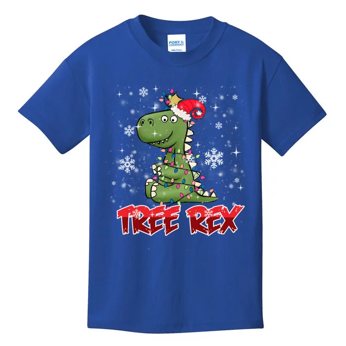 Tree Rex Trex As A Christmas Tree Dinosaur Decoration Funny Gift Kids T-Shirt