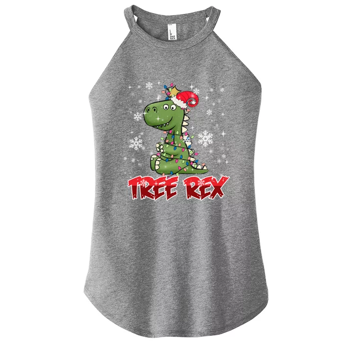 Tree Rex Trex As A Christmas Tree Dinosaur Decoration Funny Gift Women’s Perfect Tri Rocker Tank