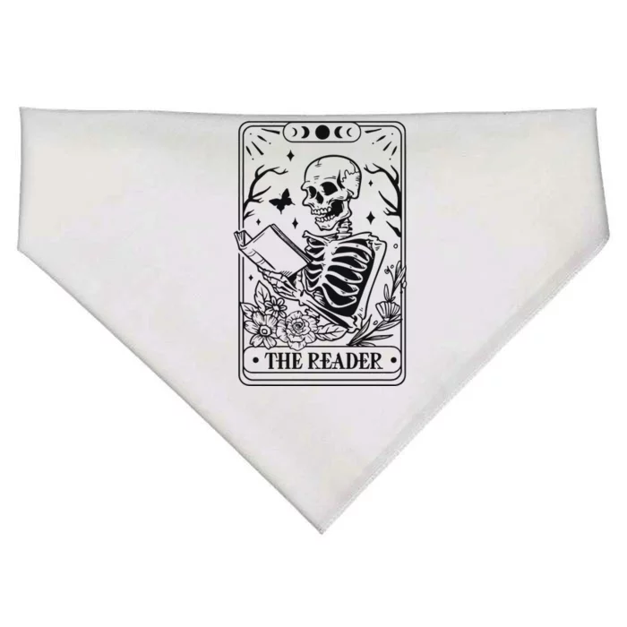 The Reader Tarot Card Skeleton Reading USA-Made Doggie Bandana